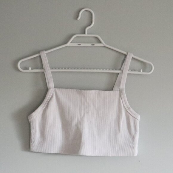 aerie Other - OFFLINE By Aerie White M Women's Ribbed Sports Bra Sleeveless Medium Support Top